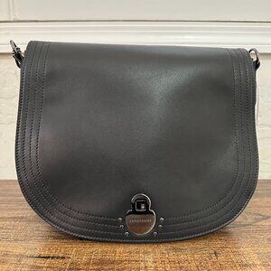 Longchamp Cavalcade Black Lambskin Shoulder Bag, NWT